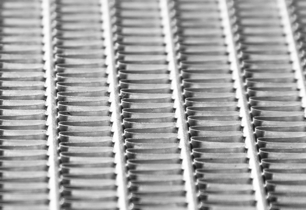 close up image of car radiator