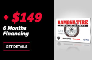 6 months financing with ramona tire cfna card